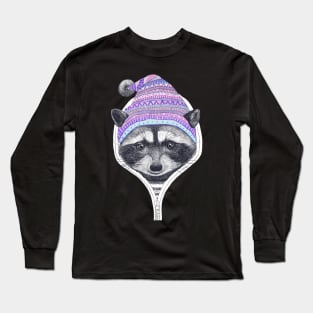 Raccoon in a hood Long Sleeve T-Shirt